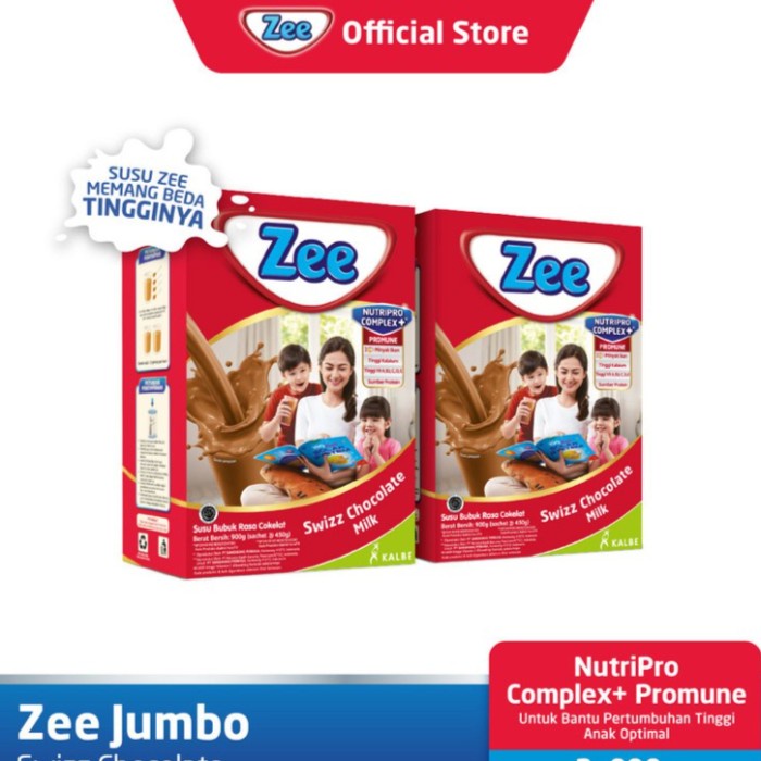 

Zee Reguler 2X450 Swizz Chocolate Susu Coklat Regular Jumbo 900 Kalbe