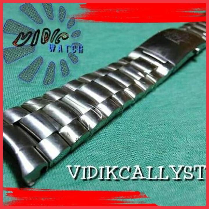 (vidi) strap rantai omega seamaster 22 silver / tali rantai jam omega 2,2