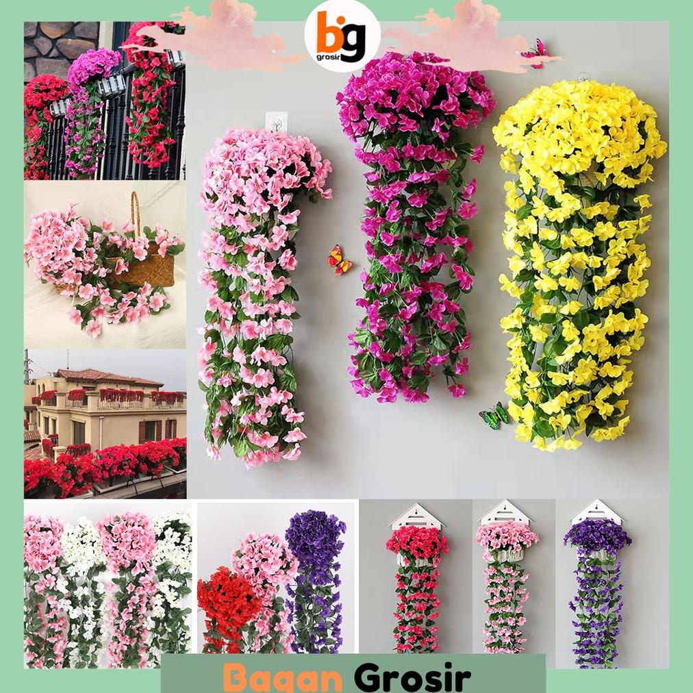 promo gil44 BG / COD / Bunga Juntai Plastik Bunga Rambat Sintetis Tanaman Hias Gantung Osear Artific