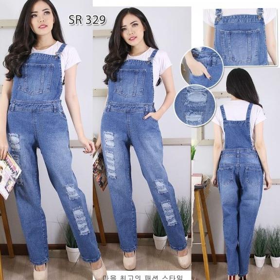 Fashiom Baju Kodok Overall Jumper Jeans Pria Wanita Jumbo