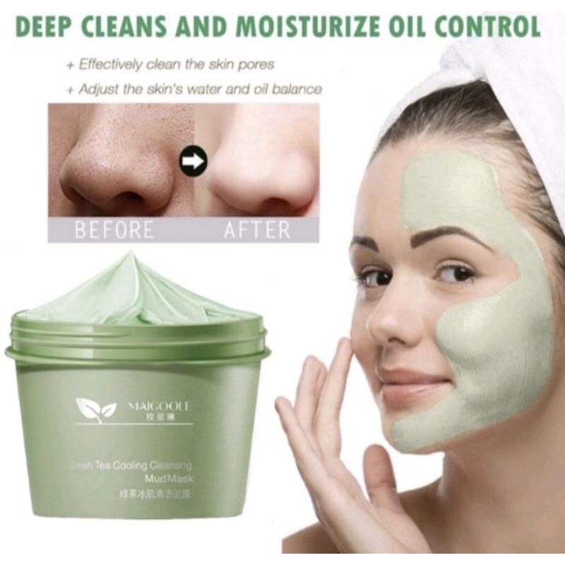 BPOM MAIGOOLE MASKER WAJAH GREEN TEA ORIGINAL 100% MAIGOOLE GREEN TEA