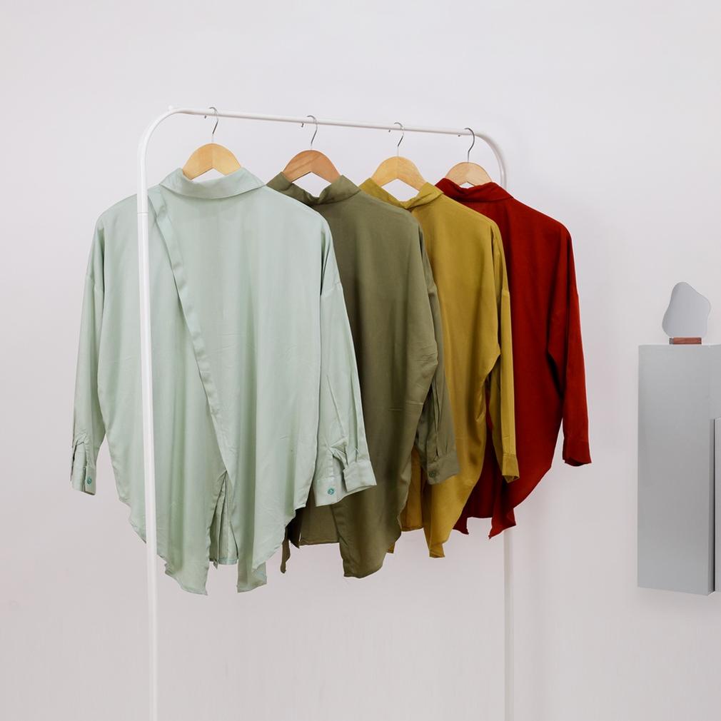 Model Baru RichDept Evelyn Shirt Rayon Twill Oversize Outfit Kece Berhijab ,.