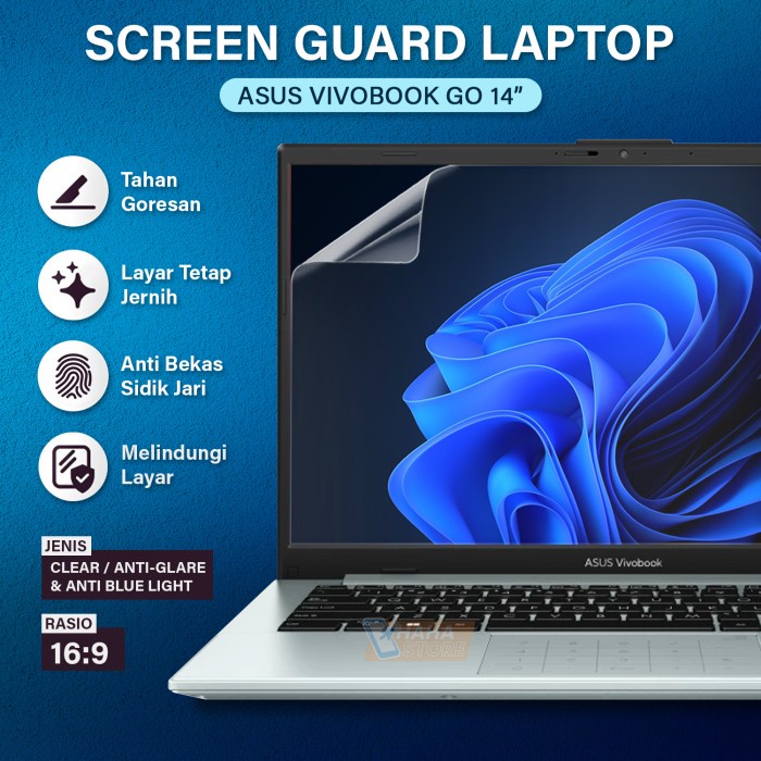Bae Anti Gores Asus Vivobook Go 14 Inch Laptop Screen Guard Glare Blue