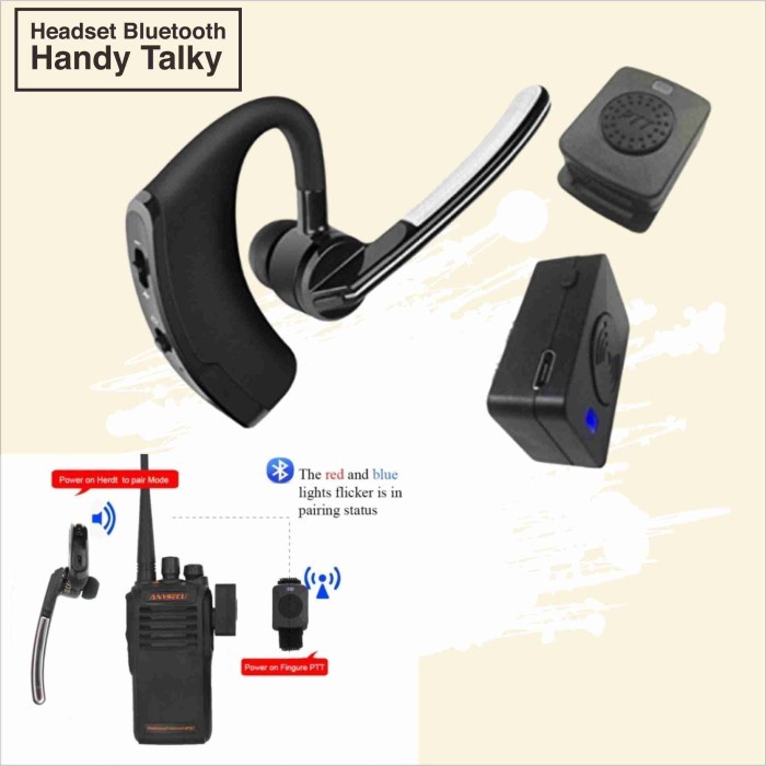 Headset Bluetooth Ht Earphone Earpiece Wireless Radio Walkie Talkie