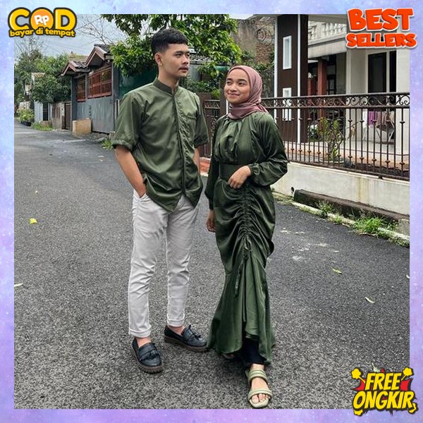 Satu Pasang Kouple Bju Pasngan Bju Pasngan Cwo Cwe Gamis Kapelan Gamsi Kople Suami Istri Seragam Kap