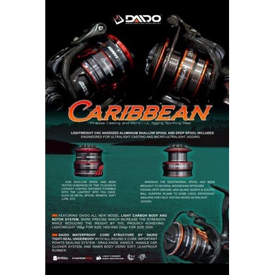 reel daido caribbean 3000 hs power handel doubel spool