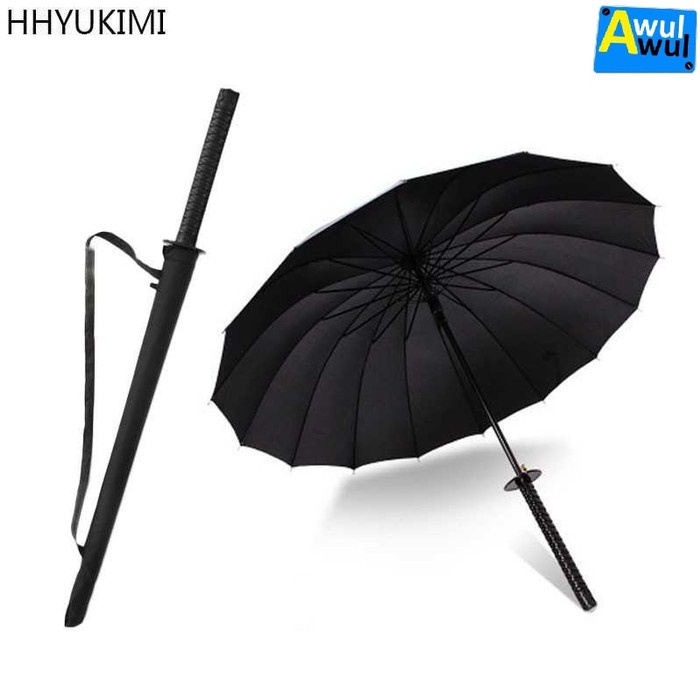 PAYUNG UNIK BENTUK SAMURAI JEPANG 103CM 24 FRAME SWORD UMBRELLA ORIGINAL