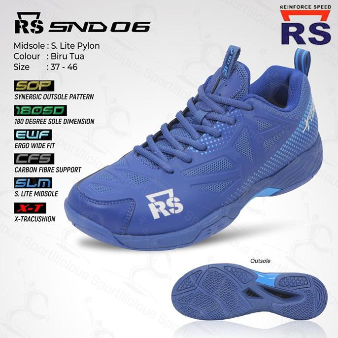 Sepatu Bulutangkis Rs Snd 06 Biru Tua / Rs Snd 06 Badminton Biru Tua Aryadwipanji09