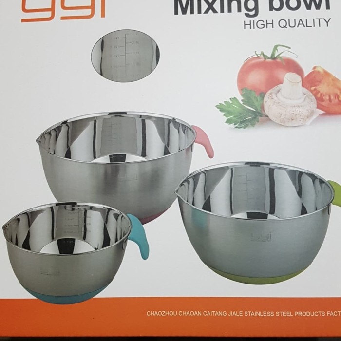 

✅Termurah Mixing Bowl With Handle Anti Selip Bisa Sameday