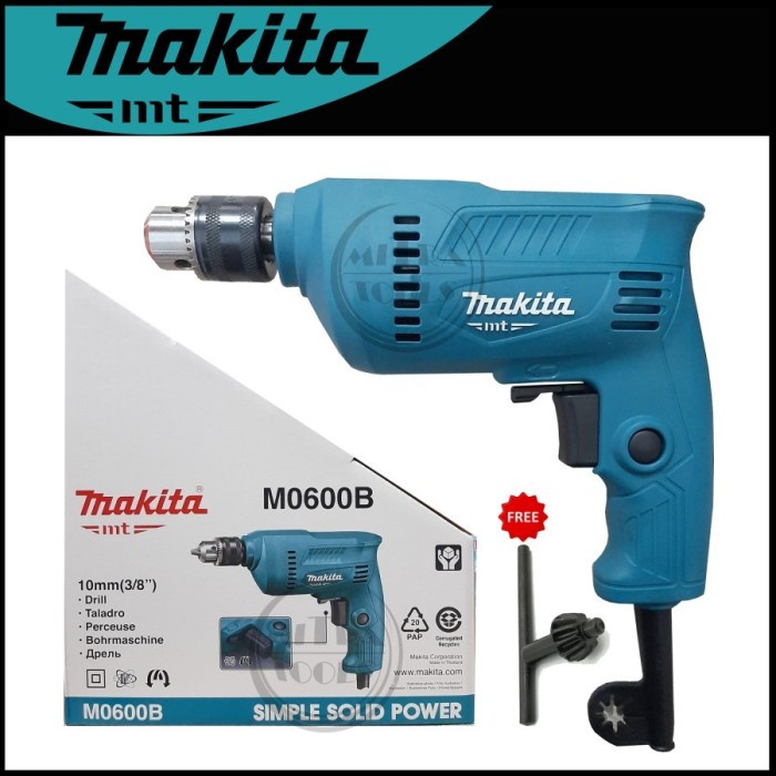 ✅Ori Mesin Bor Tangan Listrik 10Mm Maktec Mt60 Mt 60 / Makita M0600B Berkualitas