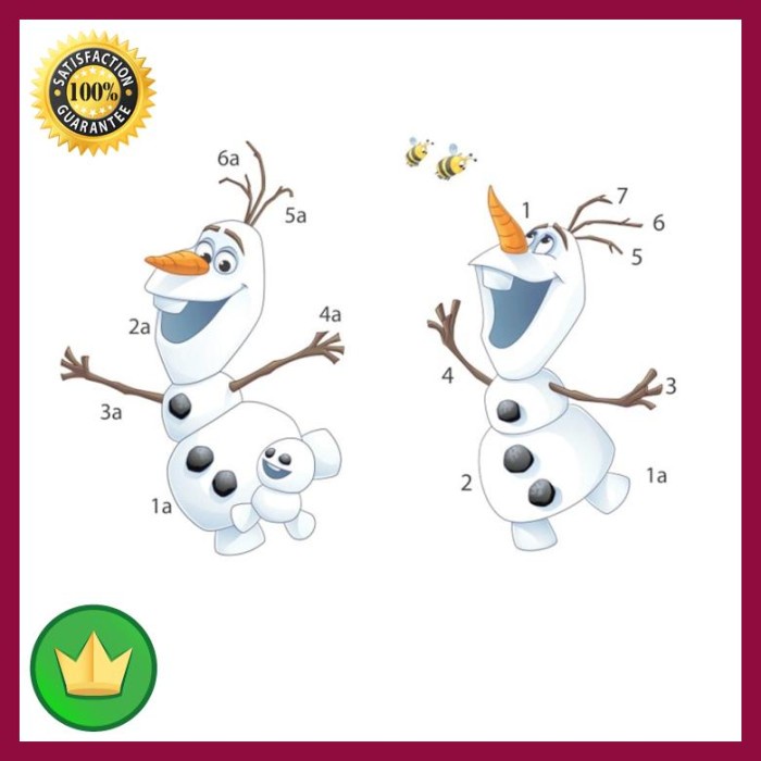 ✅Ready Frozen Fever Olaf Stiker Dinding Berkualitas