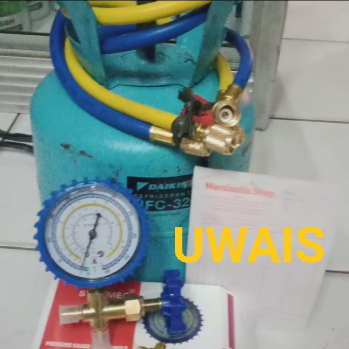 ✅Original Paket Freon R32 1 Kg Set Selang Manifold Joint Nepel R32 Tabung Kecil Berkualitas