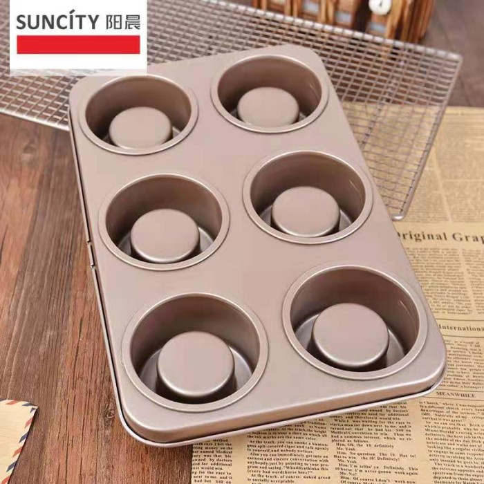 

✨Baru Suncity Loyang Bowl Maker Cake Pan Cupcake Maker Pan 6 Cup Berkualitas