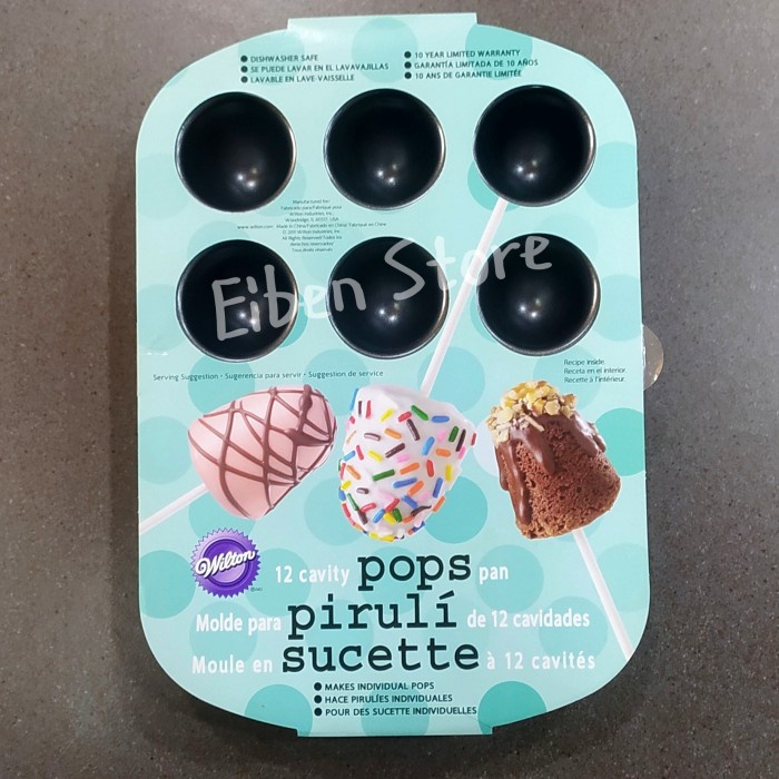 

✅Termurah Wilton Non Stick 12Cavity Brownie Pops Pan / Loyang Pops Cake Bisa Sameday