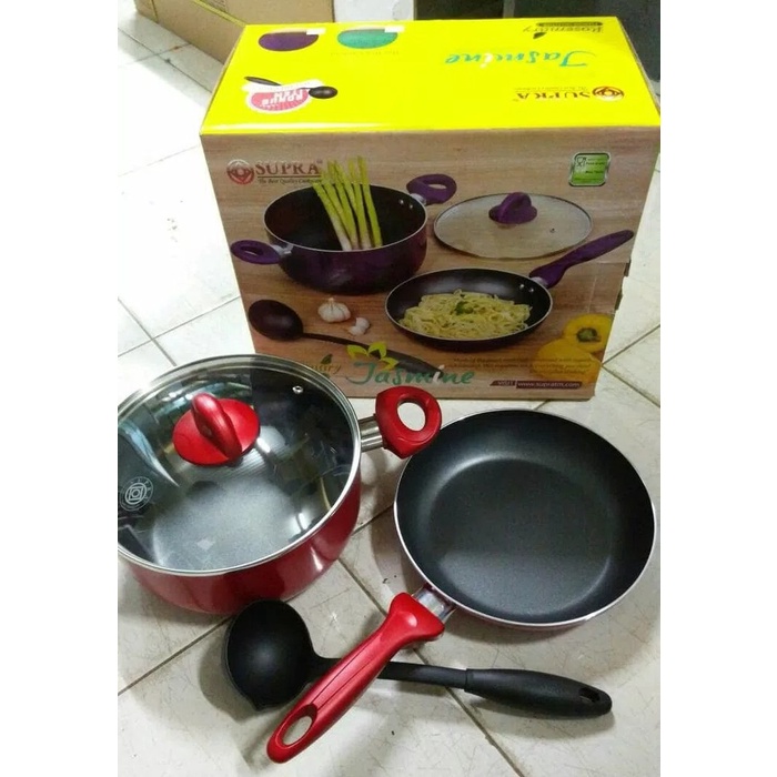 ✨Baru Panci Set Supra Rosemary Jasmine 4 Pcs - Merah Bisa Sameday