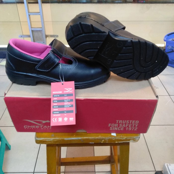 ✨COD Safety Shoes Cheetah 4008 / Sepatu Safety Perempuan Berkualitas