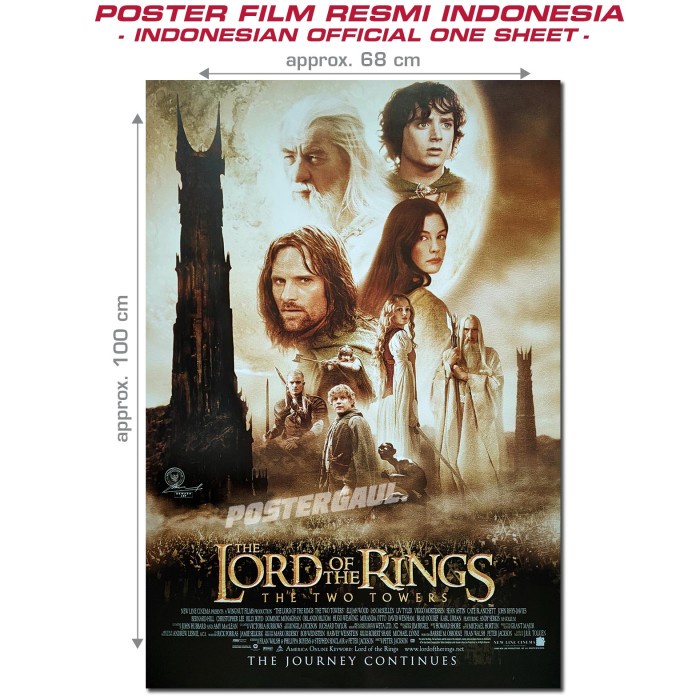 ✅Ready Poster Film The Lord Of The Rings: The Two Towers - Original One Sheet Limited