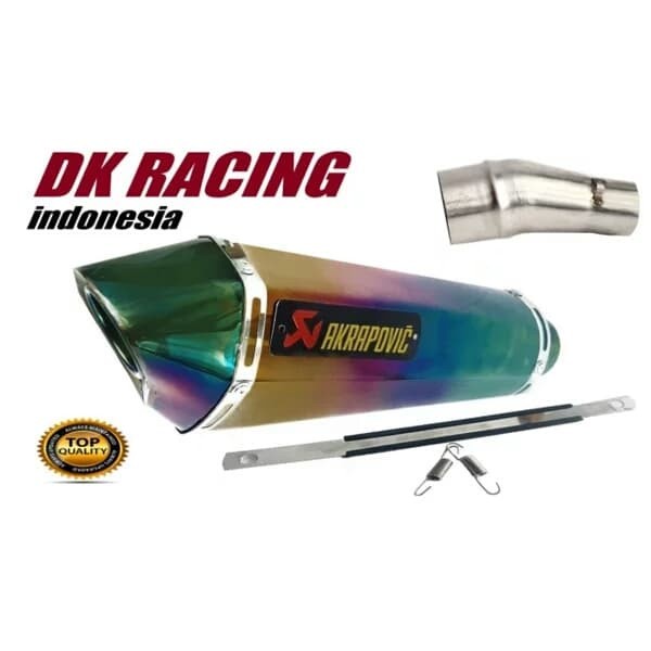 ✨New Ori Knalpot Racing Ninja Fi 250 Versys Akrapovic Short Rainbow Slip On Terbatas