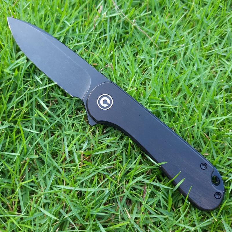 Pisau Lipat CIVIVI Elementum Black Stonewashed Blade Ebony Wood Handle