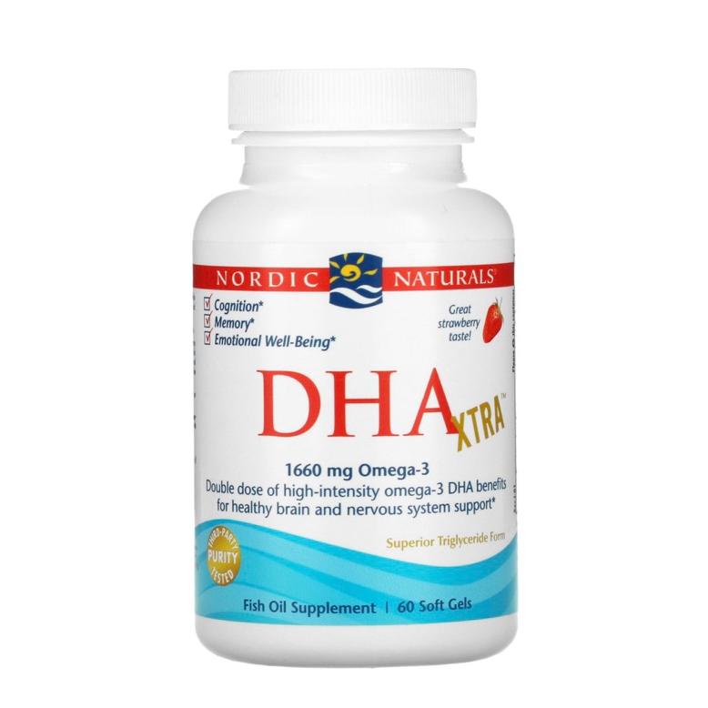NORDIC NATURALS DHA XTRA STRAWBERRY 830 MG 60 SOFTGELS