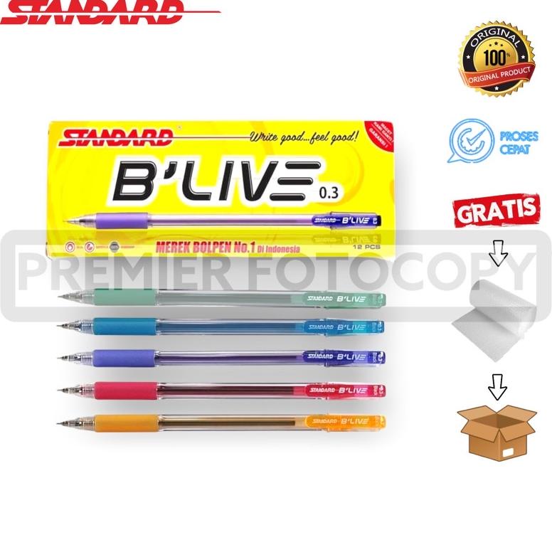 

PROMO Pulpen Standard Blive / B live / Blive 0.3 ( 12pcs ) MURAH