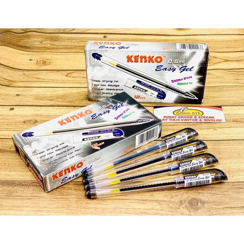 

MURAH (1Pak) Pulpen / Gel Pen Kenko Easy Gel 0,5 mm / lusin 12pcs PROMO SPECIAL