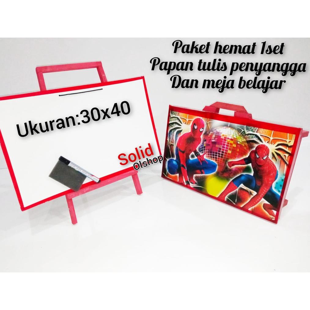 

PROMO SPECIAL 1 set paket hemat alat tulis/papn tulis penyangga 30x40/meja belajar karakter/papan tulis murah/papantulis karakter/white board/papn tulis lengkap dan murah SALE