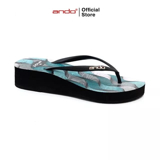 [MODEL TERKINI] Ando Kirei TERBARU Sandal Wedges Wanita Premium Sendal Jepit Wedges Ando Original