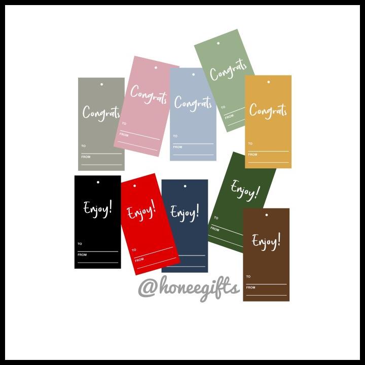 

BEST DEAL TAG CONGRATULATIONS ENJOY CONGRATS HANGTAG LABEL NAMA KARTU HAMPERS !!!!!!