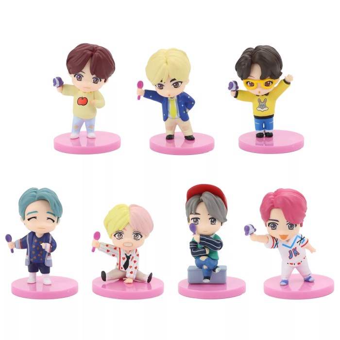Action Figure Bts Bt21 Army Bangtan Boys Kpop Idol Model Topper Cake