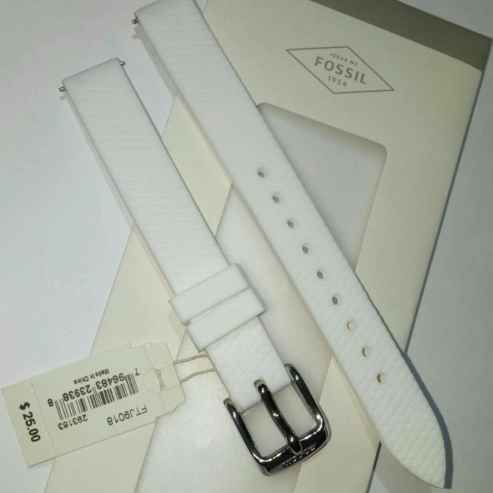 STRAP FOSSIL RUBBER 12MM (WHITE)