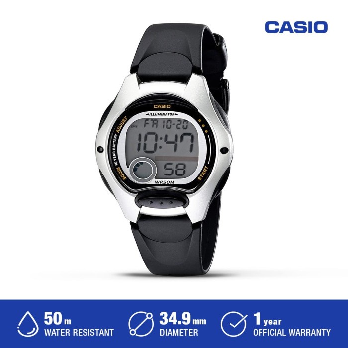 Casio Jam Tangan Digital Wanita LW-200-1AVDF Black Original