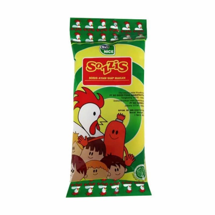 

SO NICE SOSIS SIAP MAKAN RASA AYAM 75GR /PCK