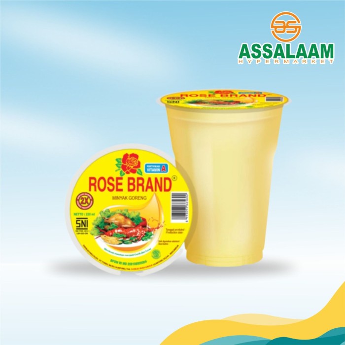 

ROSE BRAND MINYAK GORENG GELAS 220ML /PCS