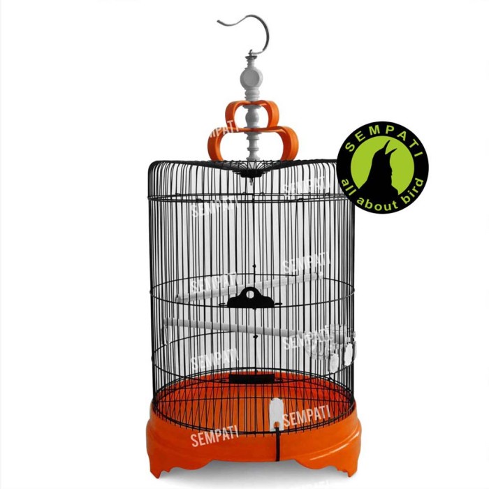 Promo Sangkar Kandang Burung Murai Jumbo Fullset 46Cm Pvc Tebal Besi Import