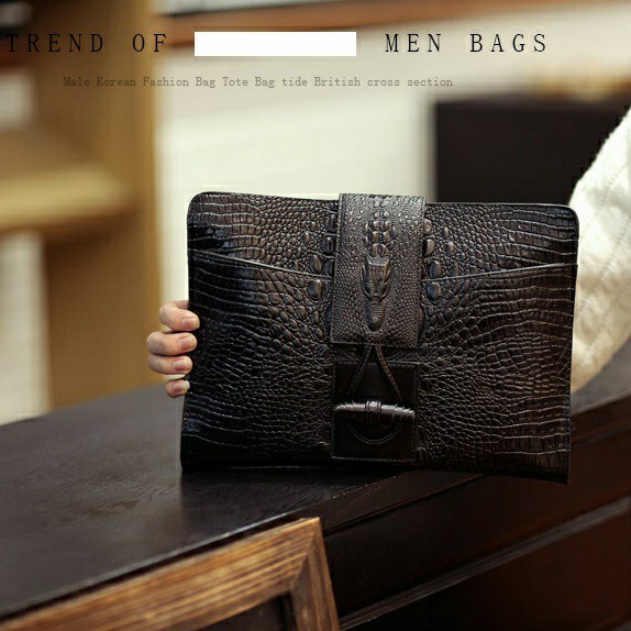 ✨Original Handbag  Custom Bag  Tas Tangan  Clutch Pria Kulit Buaya Bisa Gojek