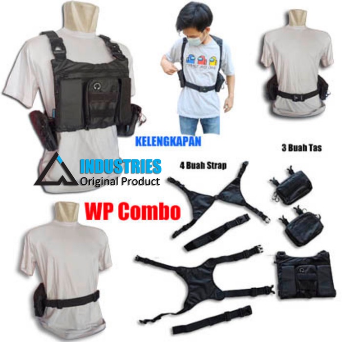 Promo Tas Dada Waterproof Hitam Chest Bag Army Tactical Anti Air Terbaru