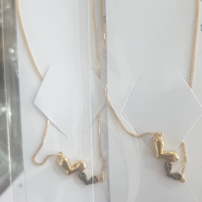 ✨Sale Kalung Bandul Liontin Love Hati Polos Linea Ubs Emas Asli Muda 375 Limited