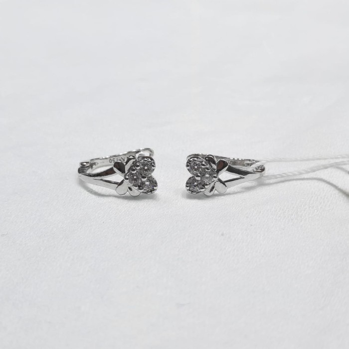 ✨Termurah Anting Jepit Emas Putih Asli Model 750-17K Diskon