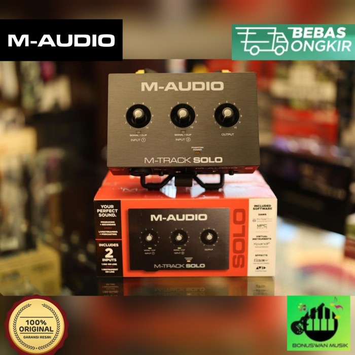 ✨Sale Audio Interface Sound Card M-Audio M-Track Solo/Mtrack Solo Berkualitas