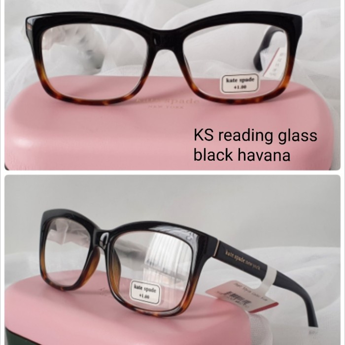 ✨Termurah Kacamata Baca Kate Spade Black Havana 1.50 Terbatas