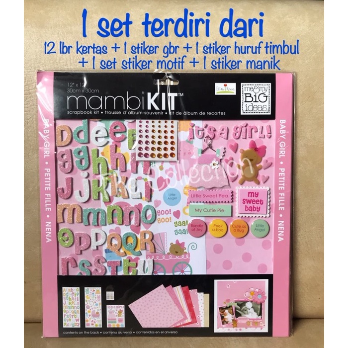 

✨Sale Cr89 Set 12 Kertas Dan Sticker Scrapbook Baby Girl 952799 Srk21 Craft Limited