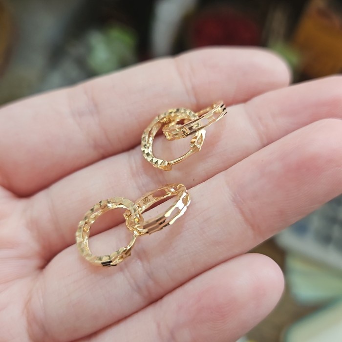 ✨Ori Anting Jepit Bulat Emas Asli 700 70 16K 1 Gram 1 Gr 1Gr Gold Terbaru