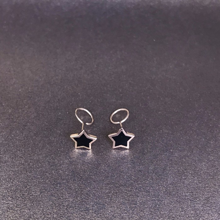 ✨Ori Ubs Giwang Emas 750 Bintang Hitam Adg00128 Bisa Gojek