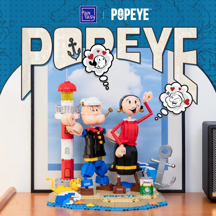 ✨New Ori Bricks Popeye  Olive Oyl Pantasy 86401 Terbaru