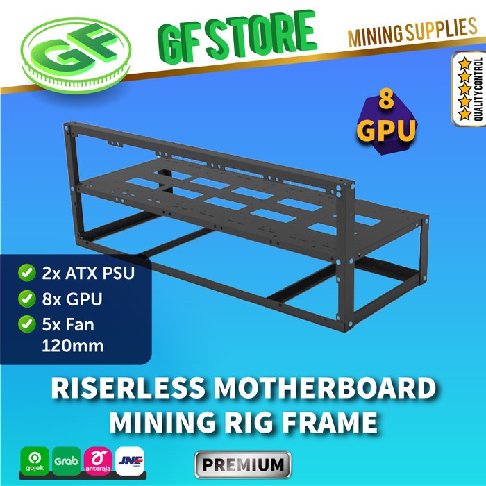 ✨Baru Riserless Mining Rig Frame Premium⚡Frame Btc S37 B85 B75 Btc65 Limited