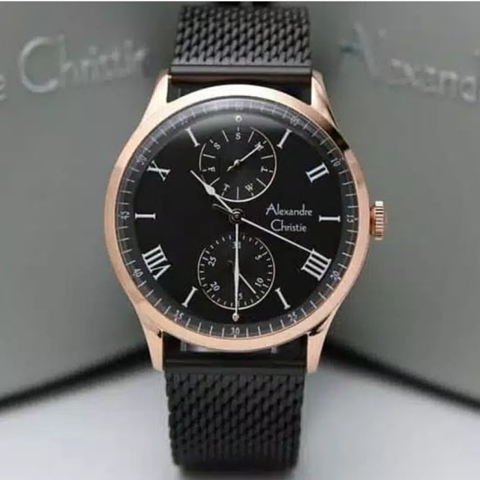 ✅Termurah Jam Tangan Pria Alexandre Christie Ac6437 - Ac 6437 Black Rosegold Limited