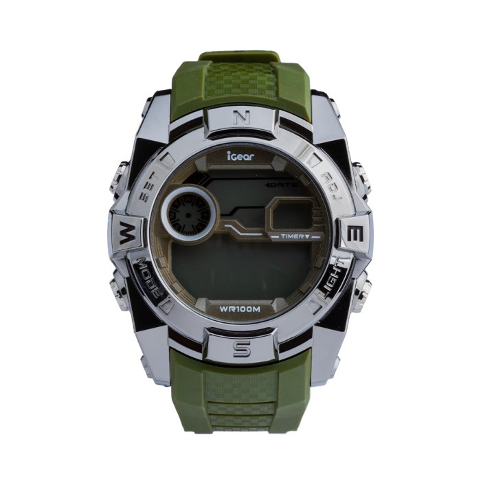 ✅Sale Igear I53-1998 -Jam Tangan Pria - Green Silver Bisa Gojek