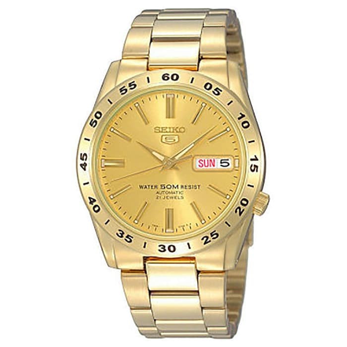 ✅Ori Seiko 5 Snke06K1 Stainless Full Gold - Jam Pria Snke06 Terbaru