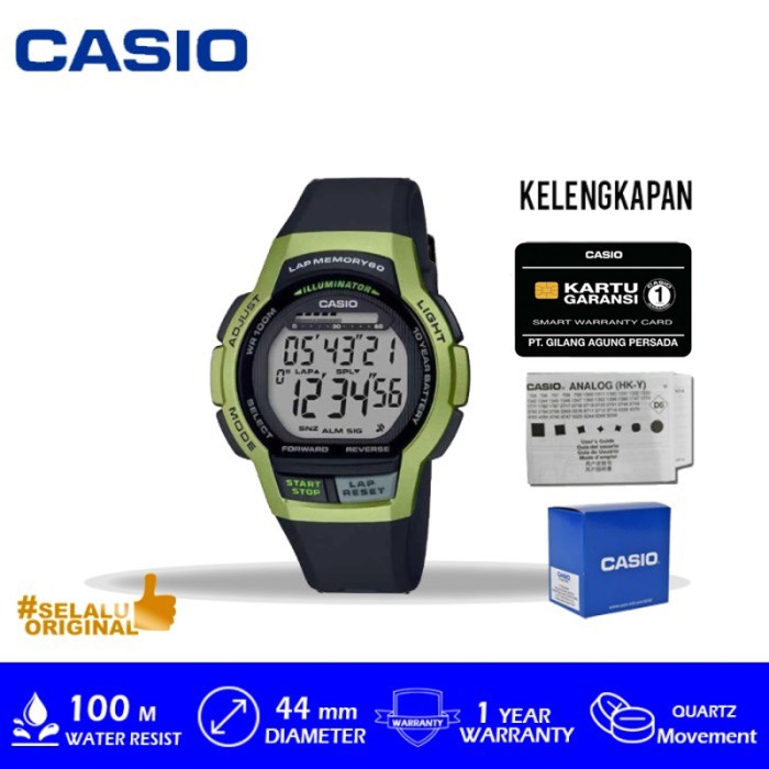 ✅Ori Casio General Ws-1000H-3Avdf /Ws1000H3Avdf /Ws-1000H Original Diskon